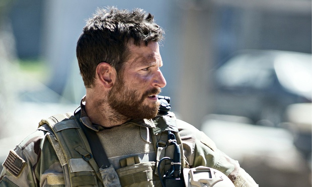 Bradley Cooper as Chris Kyle in American Sniper.