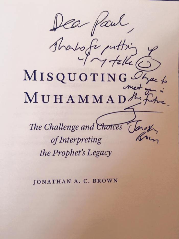signed by Professor Brown.. 