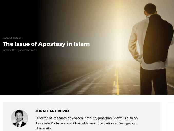 JB on apostasy